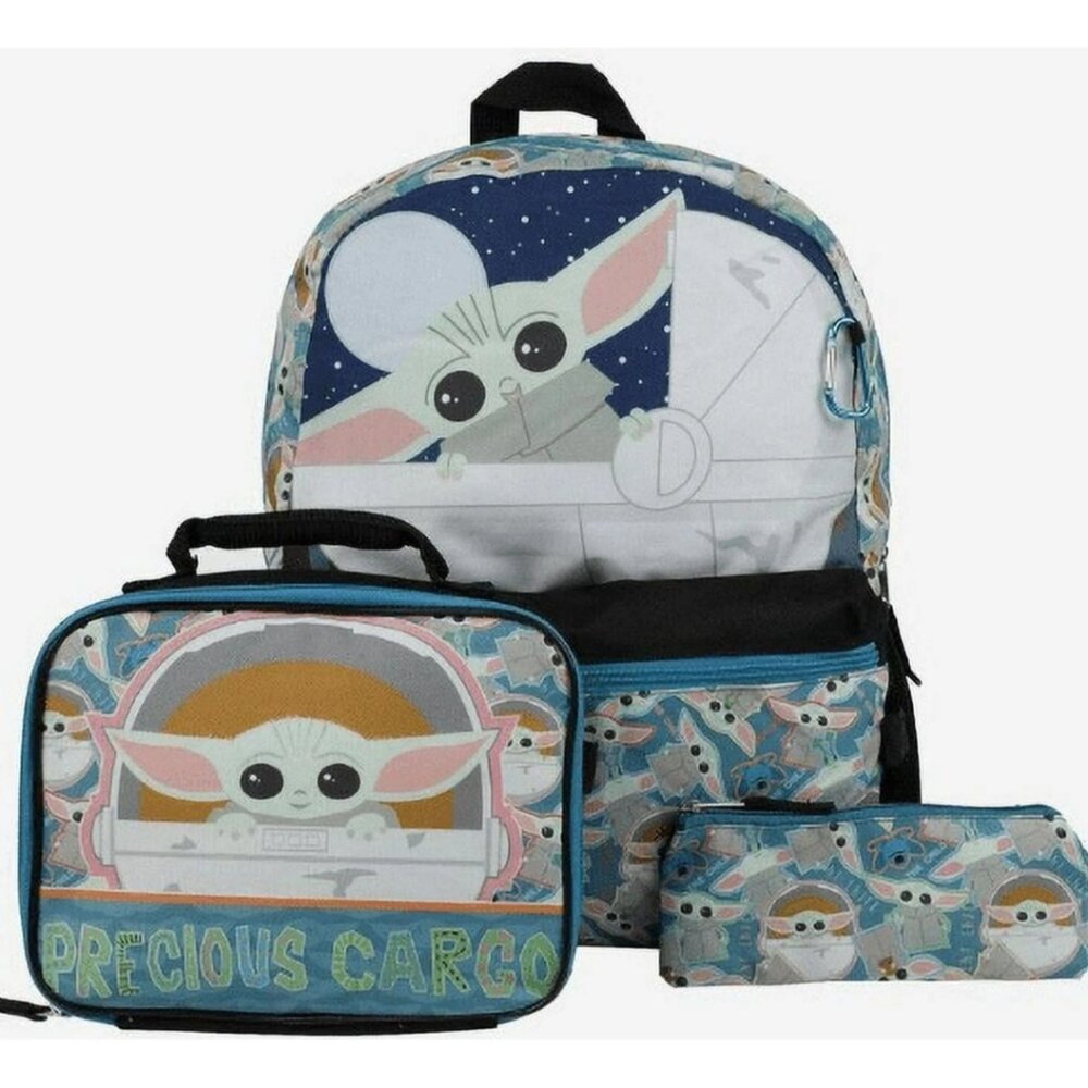 Star Wars: The Mandalorian Kids' 5pc Backpack Set - Baby Yoda Grogu NWT